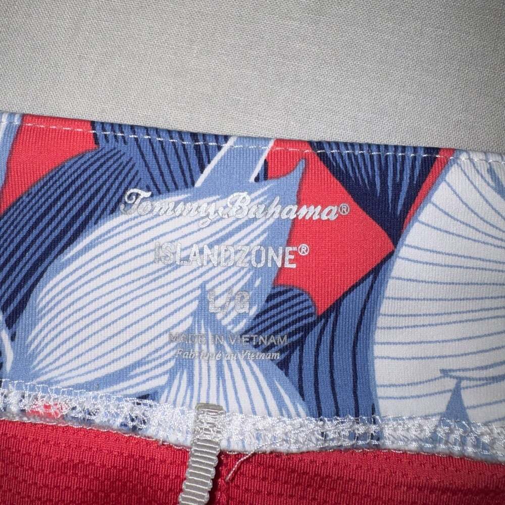 EUC TOMMY BAHAMA SZ L AUBREY ISLAND ZONE SKORT SKIRT BLUE WHITE ORANGE TROPICAL - Picture 5 of 11